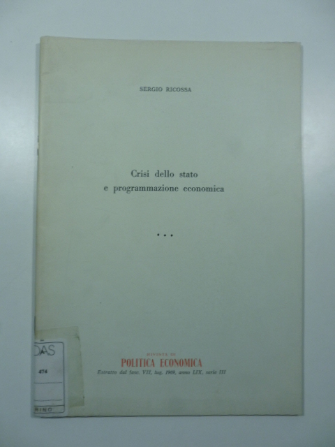 Crisi dello stato e programmazione economica